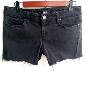 Paige Jeans Women's Size 27 Jimmy Jimmy Short Shorts Black Cutoffs Distressed